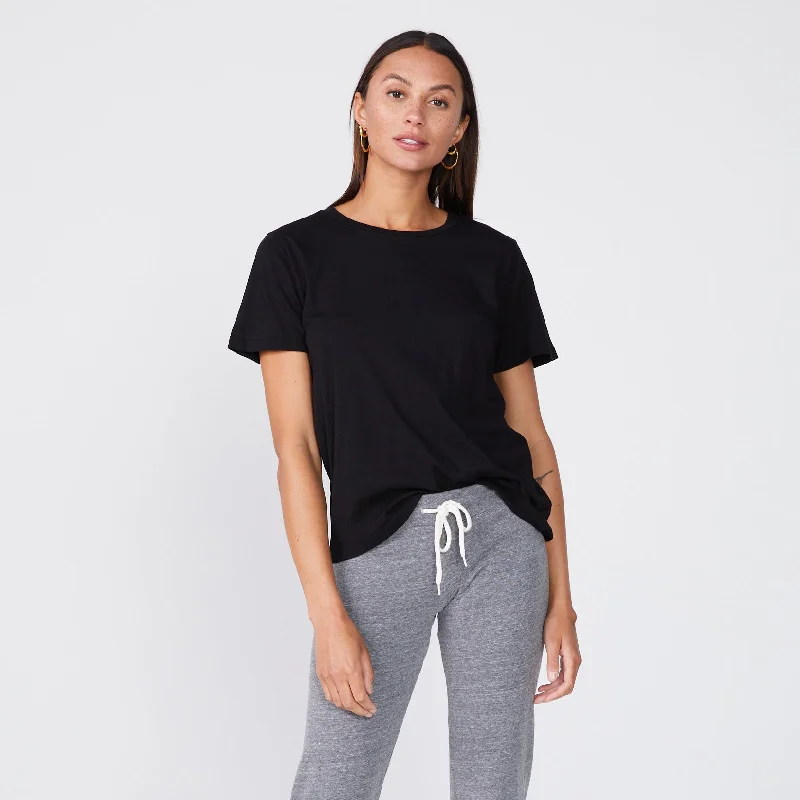 Trendy Casual Outfits Super Fine Jersey Oversized Crew Neck Tee