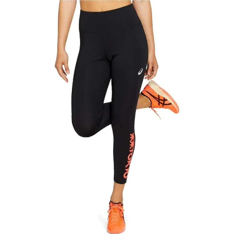 Women's Everyday Apparel Asics Future Highwaist Womens Long Running Tights - Black