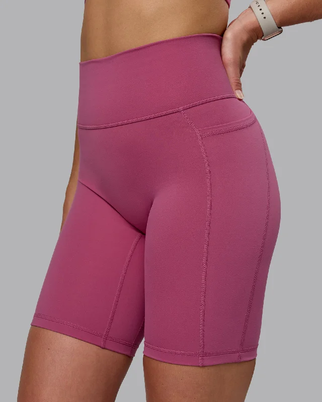 Women's High-Fashion Garments Fusion Bike Shorts With Pockets - Mauve Haze