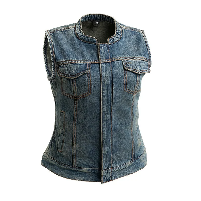 Top 10 Women's Online Clothing Stores Lexy Women's Motorcycle Denim Vest