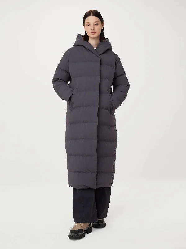 Women's Clothes Online Shopping The Highland Long Puffer Coat in Dark Grey